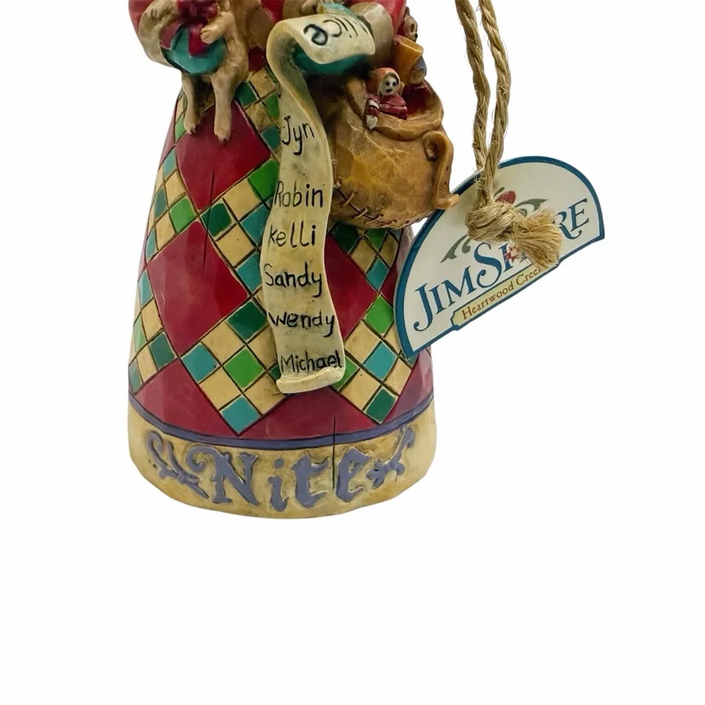 Jim Shore | Naughty or Nice Santa Ornament Double Sided